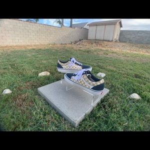 Vans old skool pro blue/topaz checkerboard